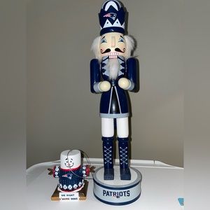 New England Patriots Nutcracker and ornament
